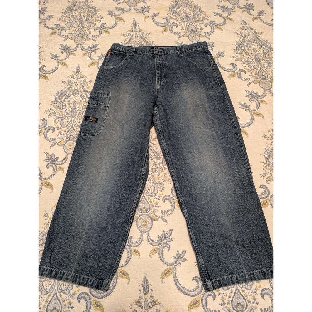 Vintage Y2K Joe Boxer Jeans Carpenter Baggy Size 38x30 8 Ball Denim